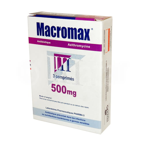 MACROMAX, 500 mg, 3 cp séc – Fiche médicament